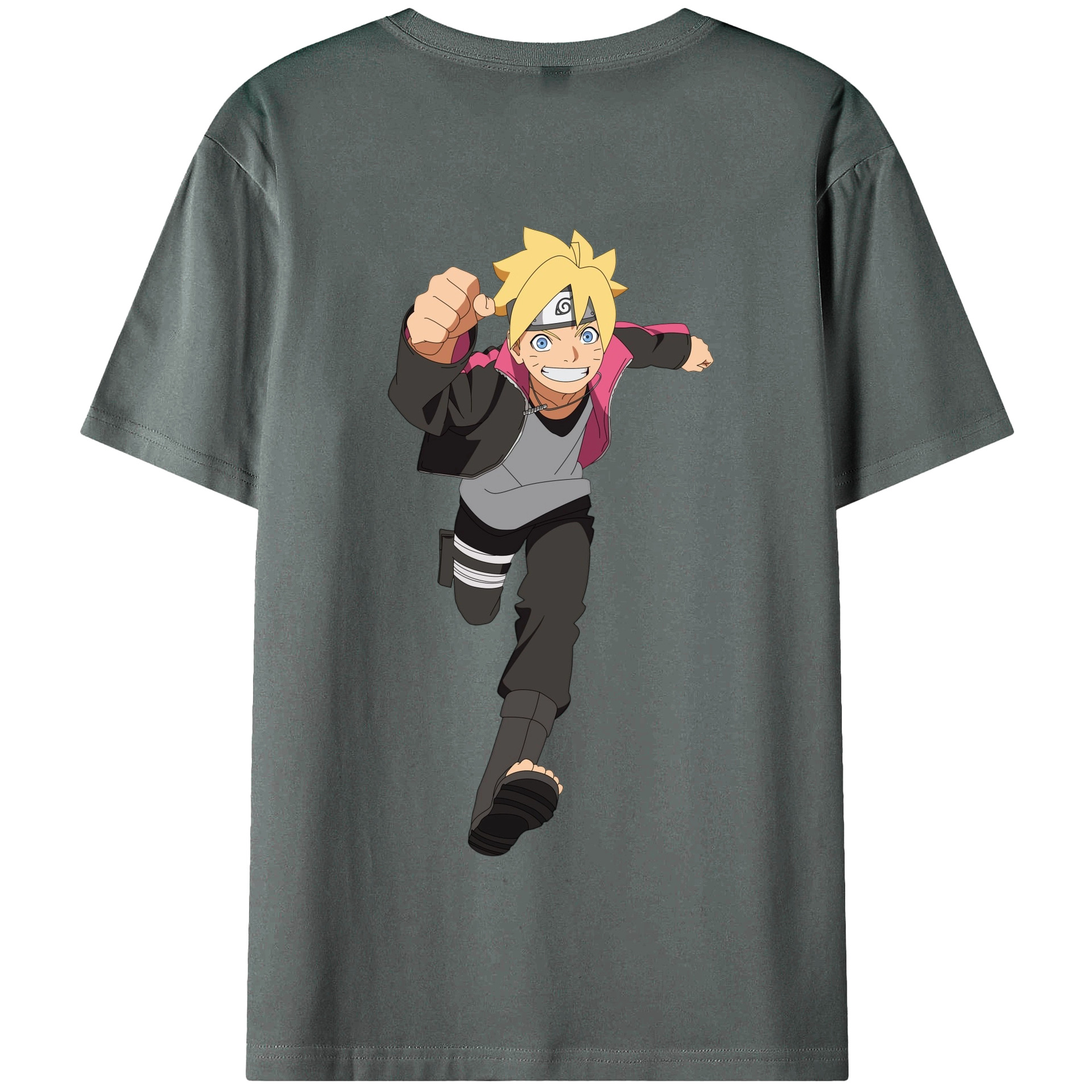 （画像用） NARUTO -ナルト- うずまき ボルト Uzumaki Boruto 綿100％半袖Tシャツ（背面プリント）